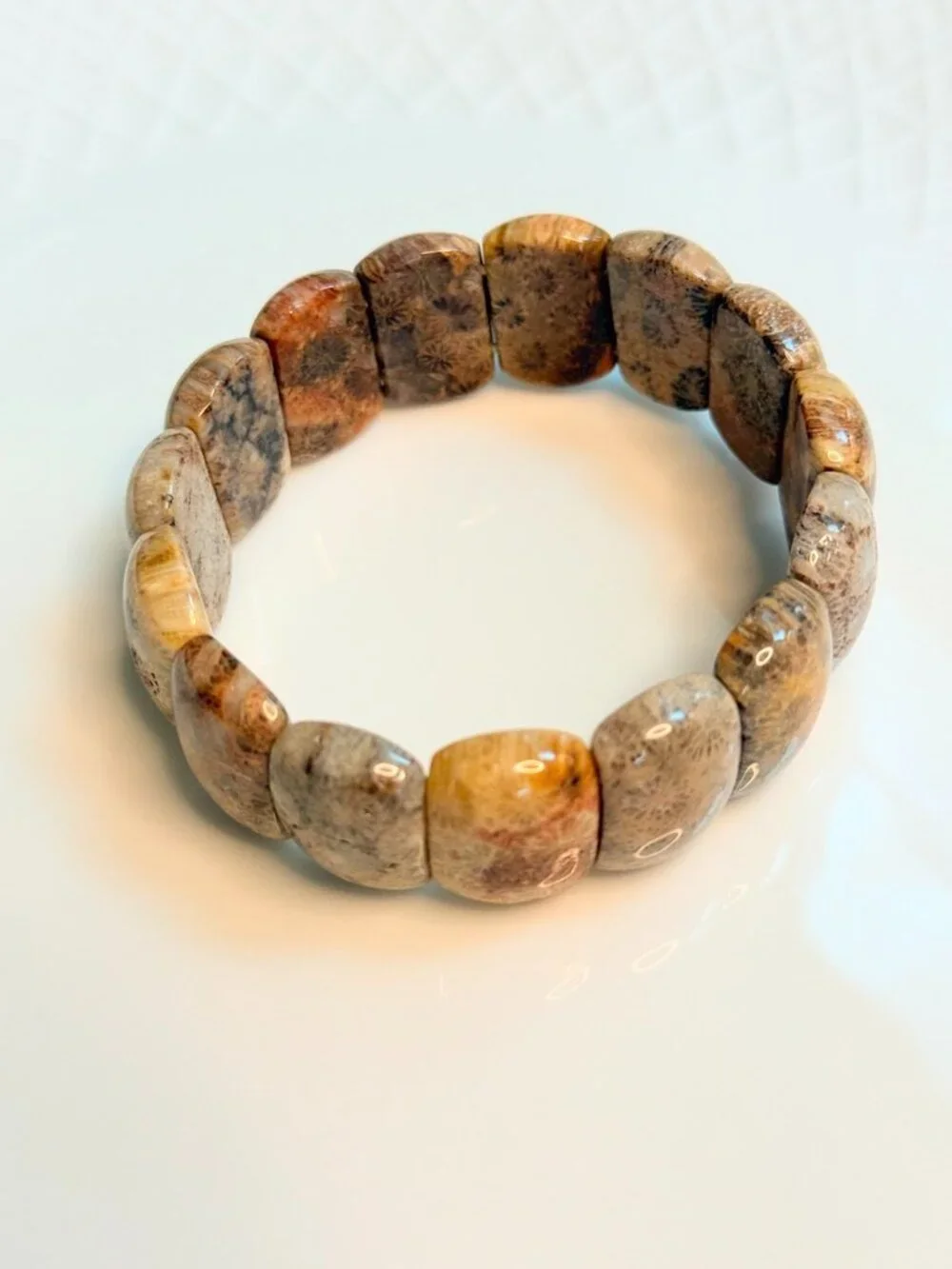 The Grown-Up Kaleidoscope | Natural Fossil Coral Unisex Bracelet